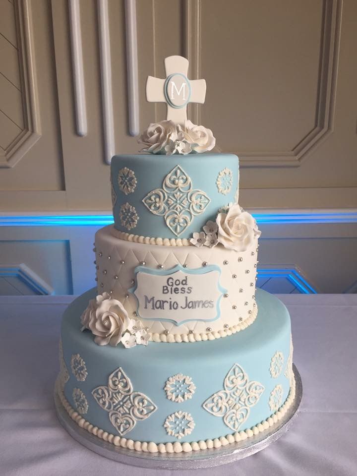 triple layer dedication cake
