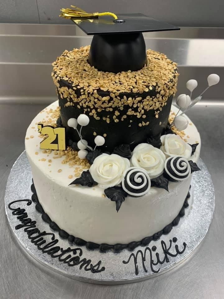 Double Layer white and chocolate flavoured birthday cake