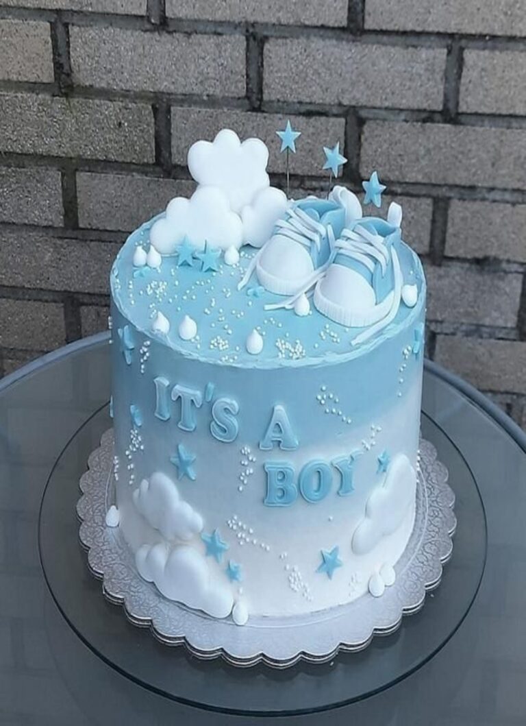 Double Layer baby shower cake