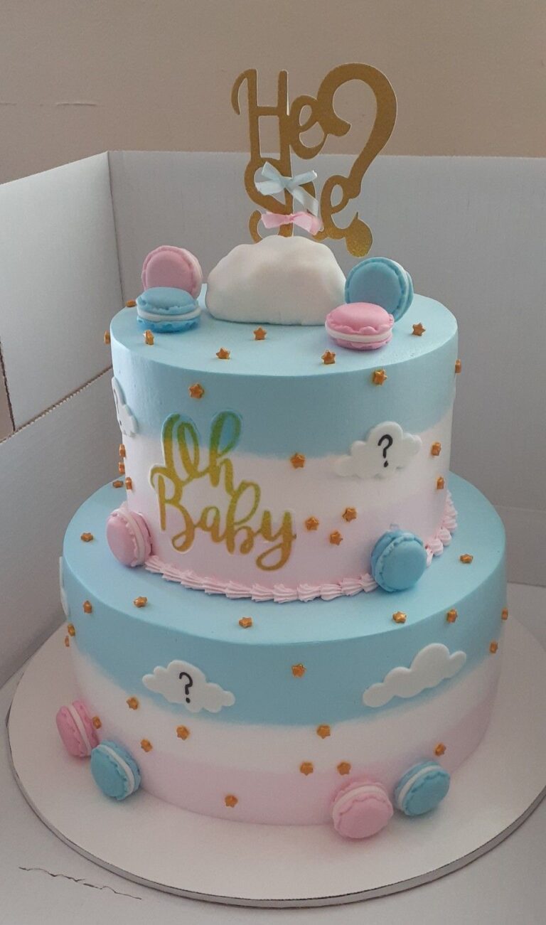 Double Layer Baby Shower Cake
