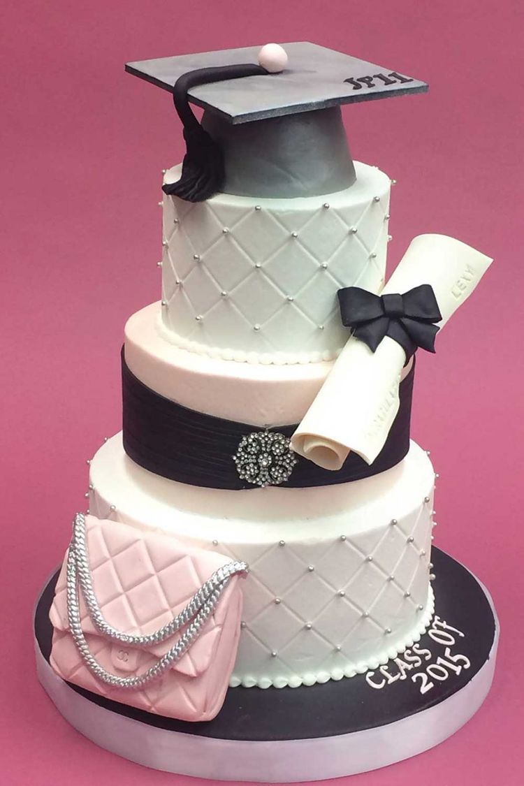 triple layer congratulations cake
